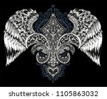 Vector Illustration Of Winged...