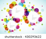 random colorful bubbles with... | Shutterstock .eps vector #430293622