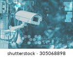 CCTV Camera or surveillance technology on screen display