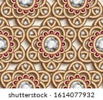 vintage diamond jewelry pattern ... | Shutterstock .eps vector #1614077932