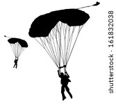 skydiver  silhouettes... | Shutterstock .eps vector #161832038