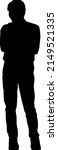silhouette of a walking man on... | Shutterstock .eps vector #2149521335