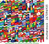 flags of the world and  map on... | Shutterstock .eps vector #267096935
