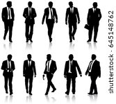 set silhouette businessman man... | Shutterstock . vector #645148762