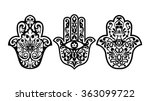 hamsa hand  hand of fatima  ... | Shutterstock .eps vector #363099722