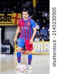 Small photo of BARCELONA - DEC 8: Dyego in action at the Primera Division LNFS match between FC Barcelona Futsal and Movistar Inter at the Palau Blaugrana on December 8, 2021 in Barcelona, Spain.