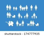 people family icon pictogram... | Shutterstock .eps vector #174777935