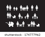 people family icon pictogram... | Shutterstock .eps vector #174777962