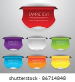 stylized colorful labels badges | Shutterstock .eps vector #86714848
