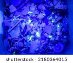 Small photo of ultraviolet (UV) flashlight to irradiate the micro-plastics