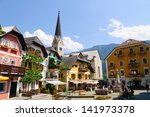 Market Square in Hallstatt, Austria