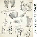 Hand Drawn Set Of Classical...