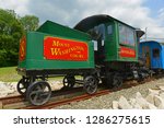 Small photo of MT WASHINGTON, NH, USA - JUL. 12, 2015: Historic stream Cog Railroad Moosilauke at Twin Mountain Chamber of Commerce in town of Carroll in White Mountain, New Hampshire, USA.