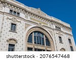 Small photo of PROVIDENCE, RI, USA - SEP. 7, 2020: Trinity Repertory Company (Trinity Rep) is a historic theater built in 1916 with Beaux Arts style at 201 Washington Street in downtown Providence, Rhode Island RI.
