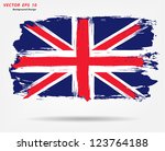 british flag grunge british... | Shutterstock .eps vector #123764188