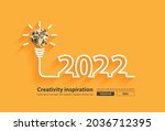 2022 new year creativity... | Shutterstock .eps vector #2036712395