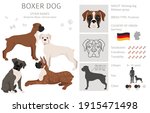 Boxer Dog Clipart. Different...