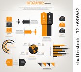 retro infographics set. world... | Shutterstock .eps vector #127989662