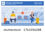 social distancing and... | Shutterstock .eps vector #1761056288