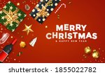 christmas banner. background... | Shutterstock .eps vector #1855022782