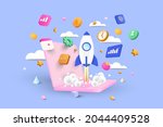 startup concept  software and... | Shutterstock .eps vector #2044409528