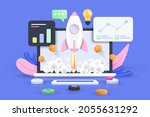 startup concept  software and... | Shutterstock .eps vector #2055631292