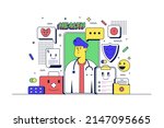 online healthcare concept.... | Shutterstock .eps vector #2147095665