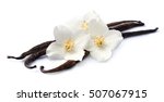 Vanilla sticks with flowers on...