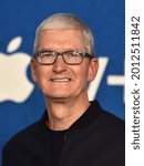 Small photo of LOS ANGELES - JUL 15: Tim Cook arrives for the Ted Lasso Season 2 Premiere on July 15, 2021 in West Hollywood, CA