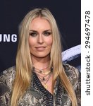 Small photo of LOS ANGELES - JUN 09: Lindsey Vonn arrives to the "Jurassic World" World Premiere on June 9, 2015 in Hollywood, CA