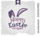 happy easter to everyone.... | Shutterstock .eps vector #1034424982