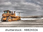 Hdr Of A Bulldozer Ready For...