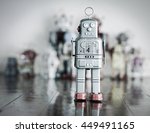 Stand Alone Robot On Wooden...
