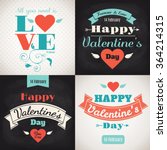 valentine's day cards. set of... | Shutterstock .eps vector #364214315