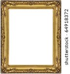 Gold Picture Frame. Isolated On ...