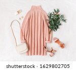 Pink Knitted Sweater Dress ...