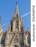 Small photo of Barcelona Cathedral (1298) - Gothic Basilica La Catedral de la Santa Creu i Santa Eulalia. Gothic Quarter, Barcelona, Spain.