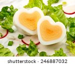 Two Egg Hearts With Salad ...