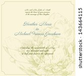 hand drawing bridal card flower ... | Shutterstock .eps vector #143664115