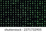 Small photo of random ASCII Characters on black background of personal computer screen