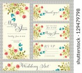 wedding invitation  thank you... | Shutterstock .eps vector #129479798