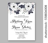 wedding invitations with... | Shutterstock .eps vector #558836008