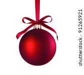 Photo of Single red bauble hanging on a Christmas tree | Free christmas ...