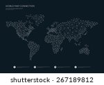 world map connection. vector... | Shutterstock .eps vector #267189812