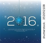 happy new year 2016 colorful... | Shutterstock .eps vector #352052108