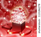 red valentine  background with... | Shutterstock .eps vector #113186278