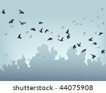 Vector Illustration Of A Flock...
