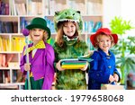 Kids in book character costume. ...