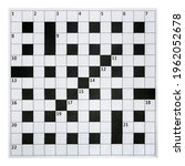 Small photo of closeup of crossword puzzle, image of real paper