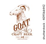 Vintage Goat Logo With Hand...